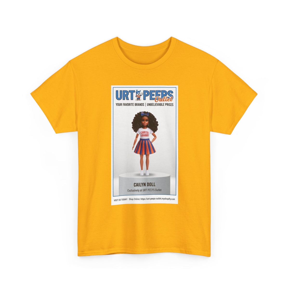 Retro Doll Graphic Tee — 'URT PEEPS' Collectible Poster Design