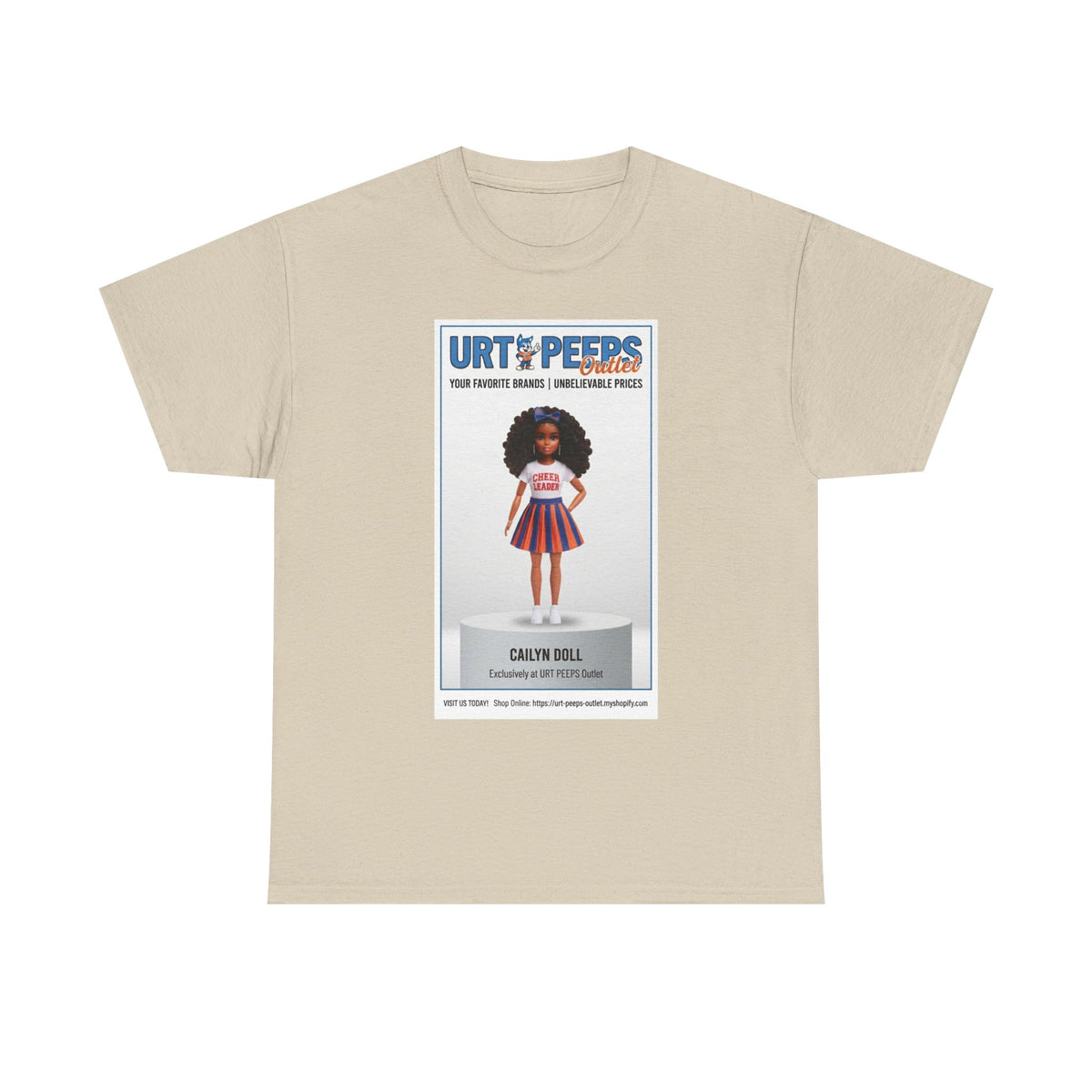 Retro Doll Graphic Tee — 'URT PEEPS' Collectible Poster Design