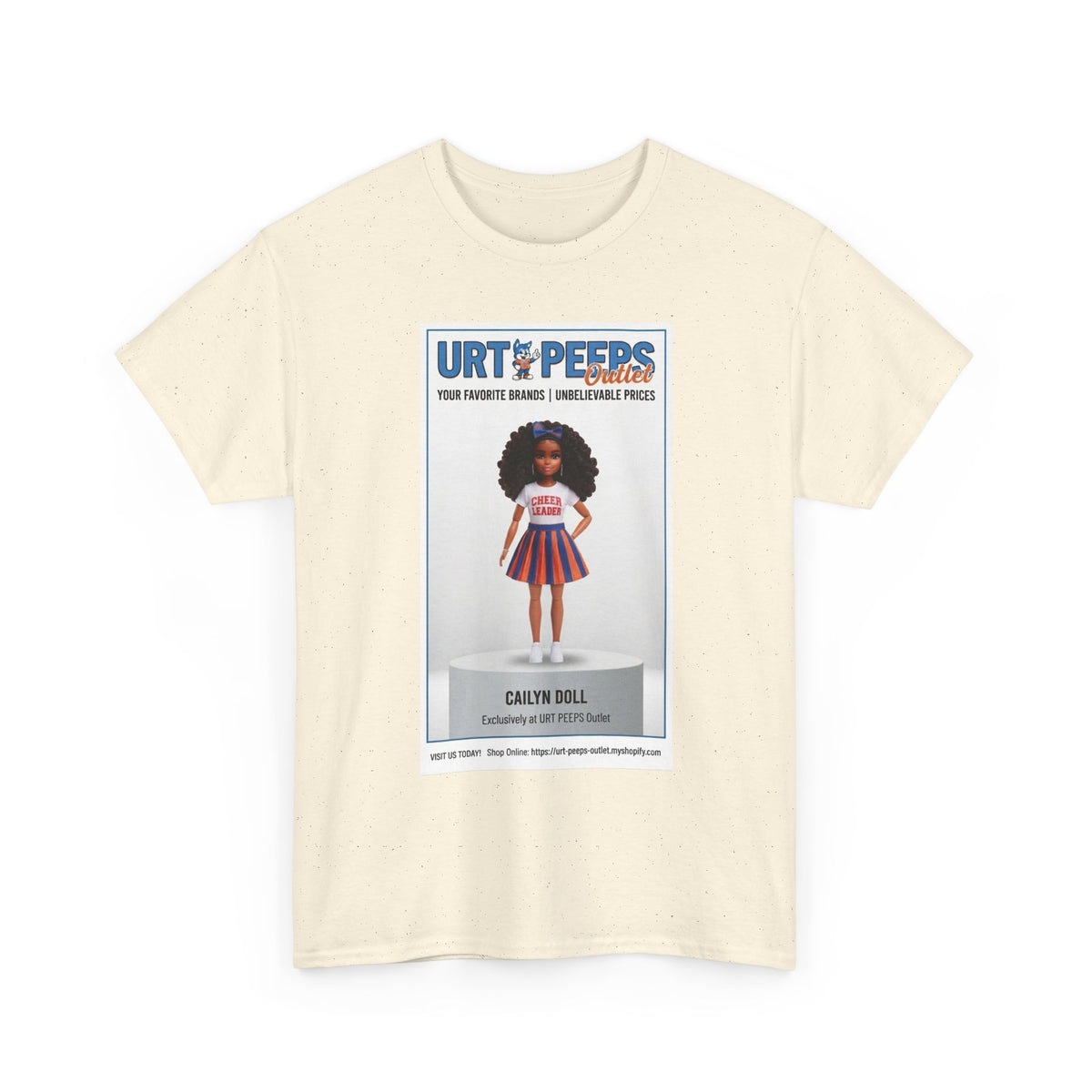 Retro Doll Graphic Tee — 'URT PEEPS' Collectible Poster Design