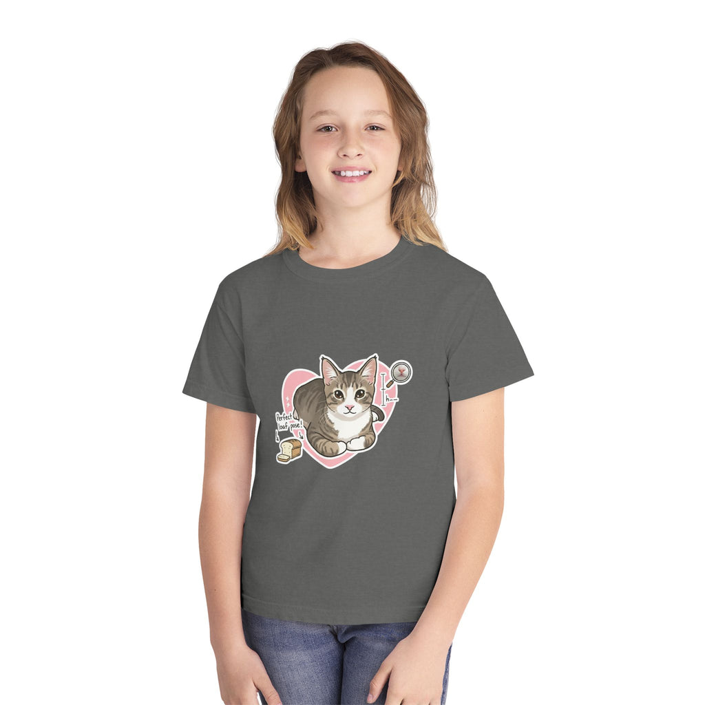 Cute Kitten Heart Youth Tee – “Perfectly Loved” Cat T-Shirt for Kids