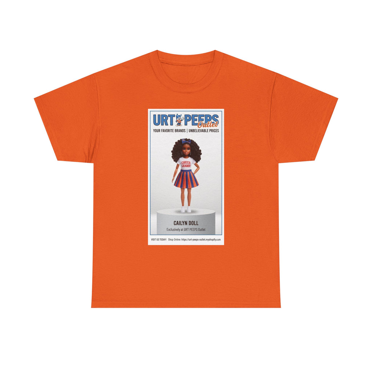 Retro Doll Graphic Tee — 'URT PEEPS' Collectible Poster Design