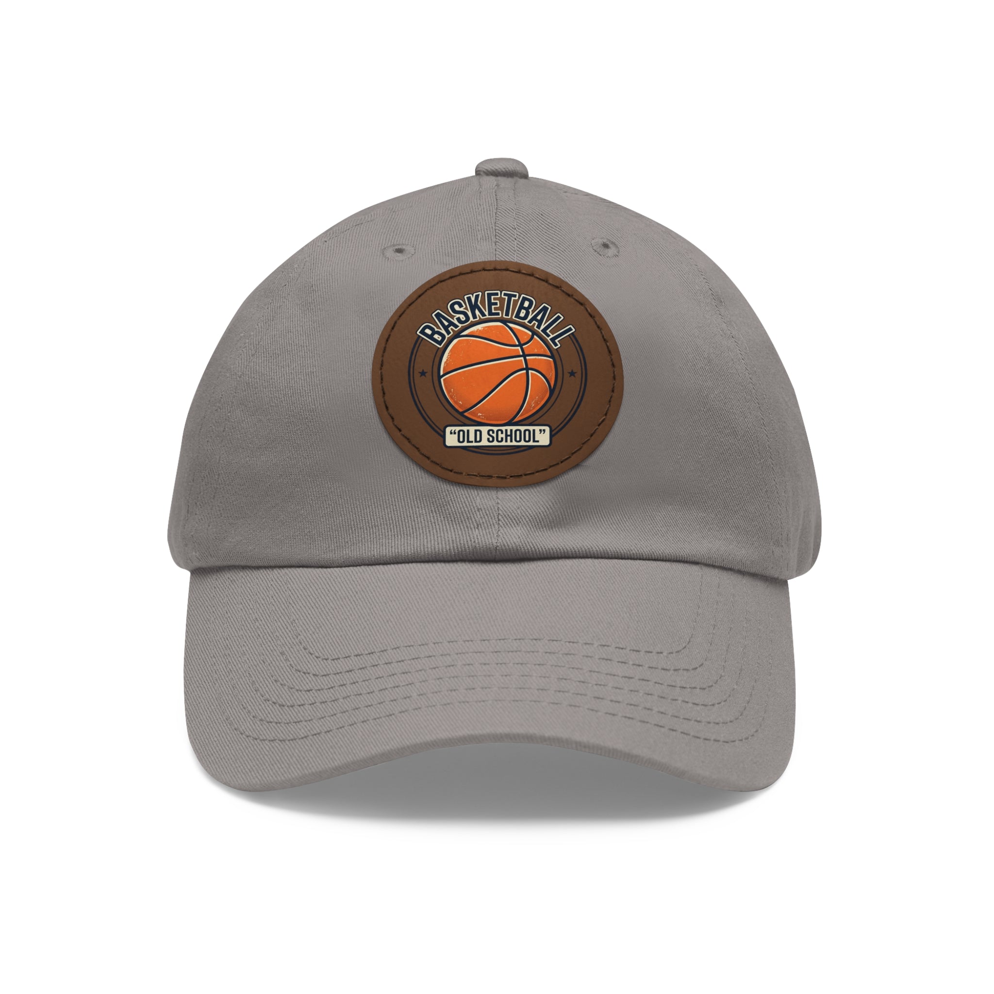 Dad Hat with Leather Patch (Round)