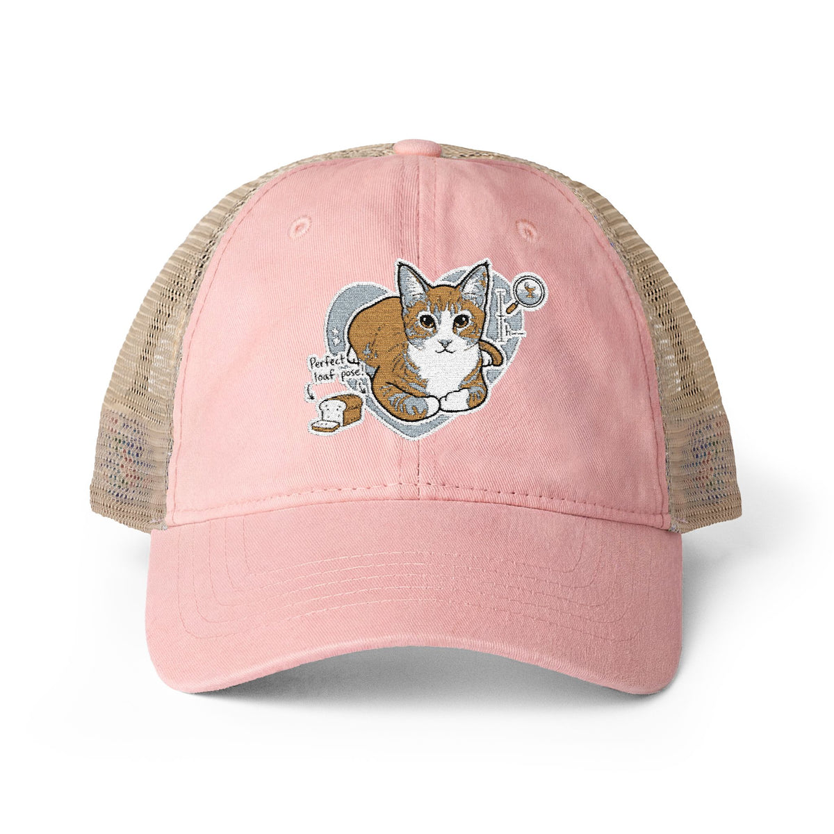 Women's Washed Cat Mesh-Back Cap
