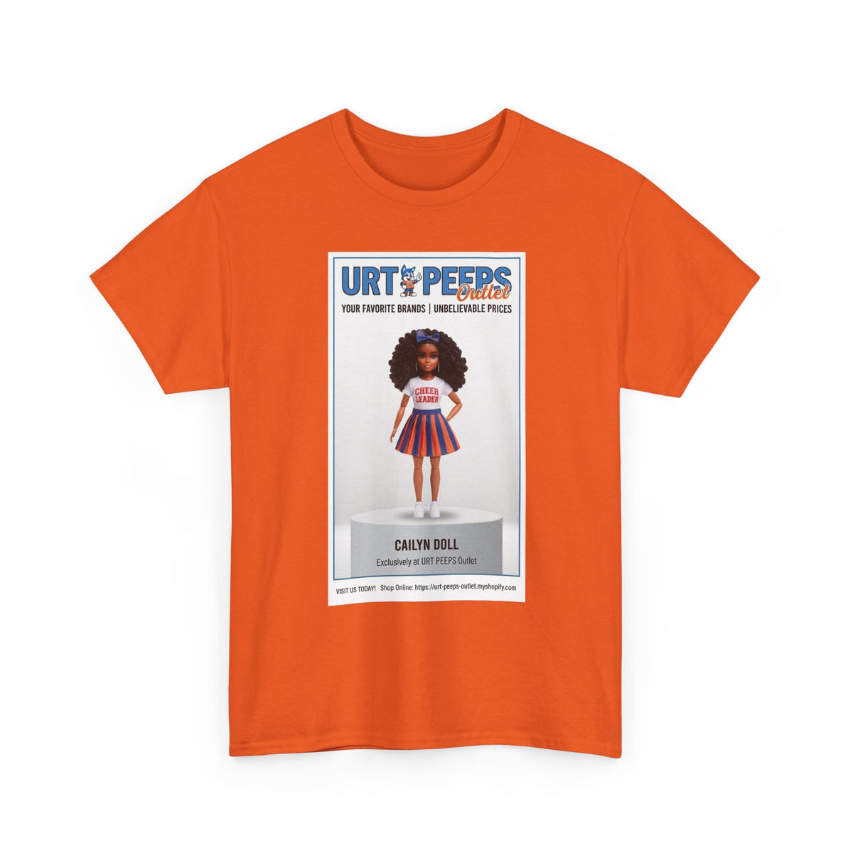 Retro Doll Graphic Tee — 'URT PEEPS' Collectible Poster Design
