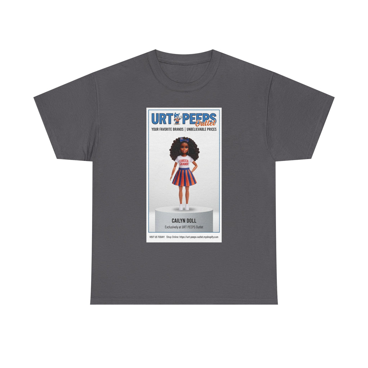 Retro Doll Graphic Tee — 'URT PEEPS' Collectible Poster Design