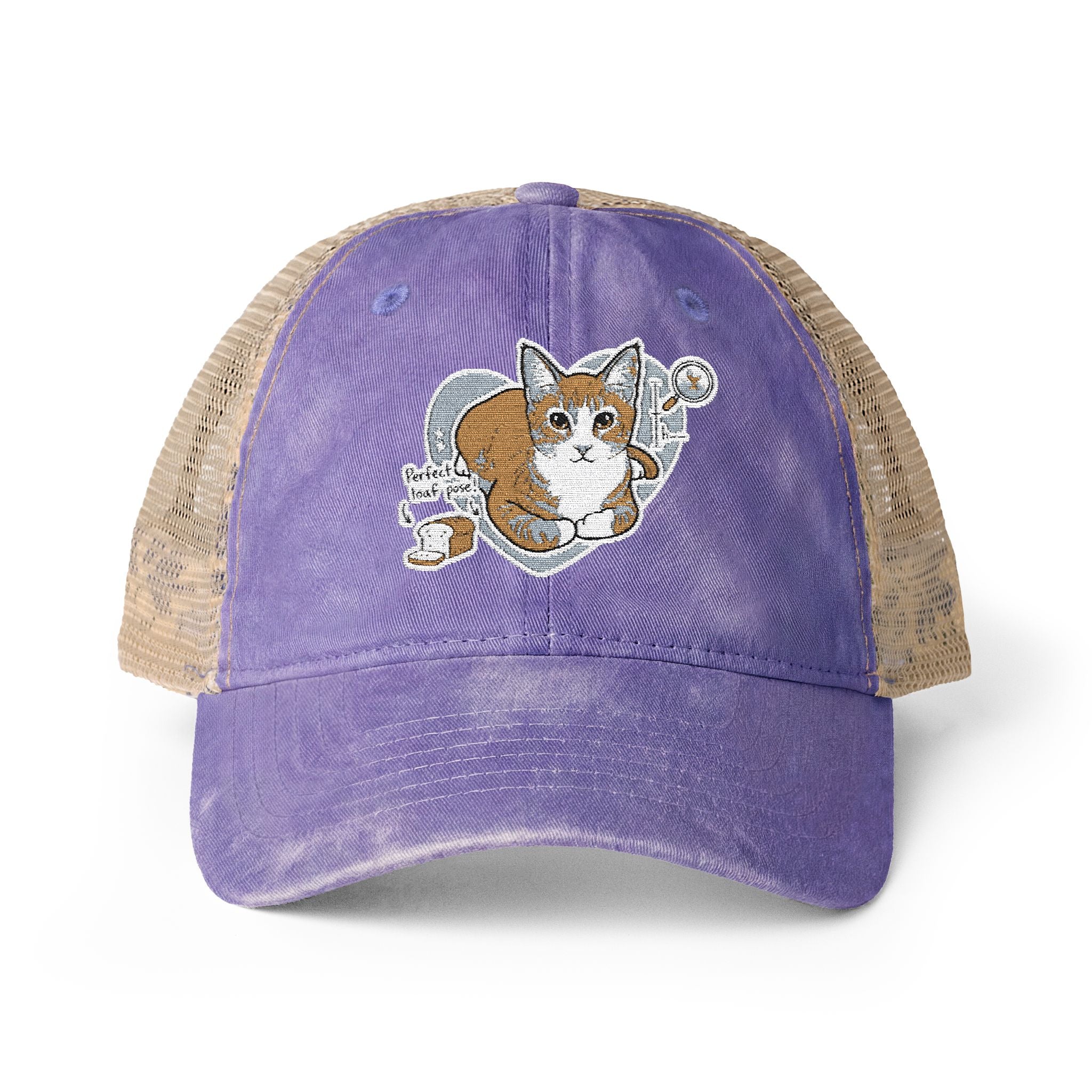 Women's Washed Cat Mesh-Back Cap