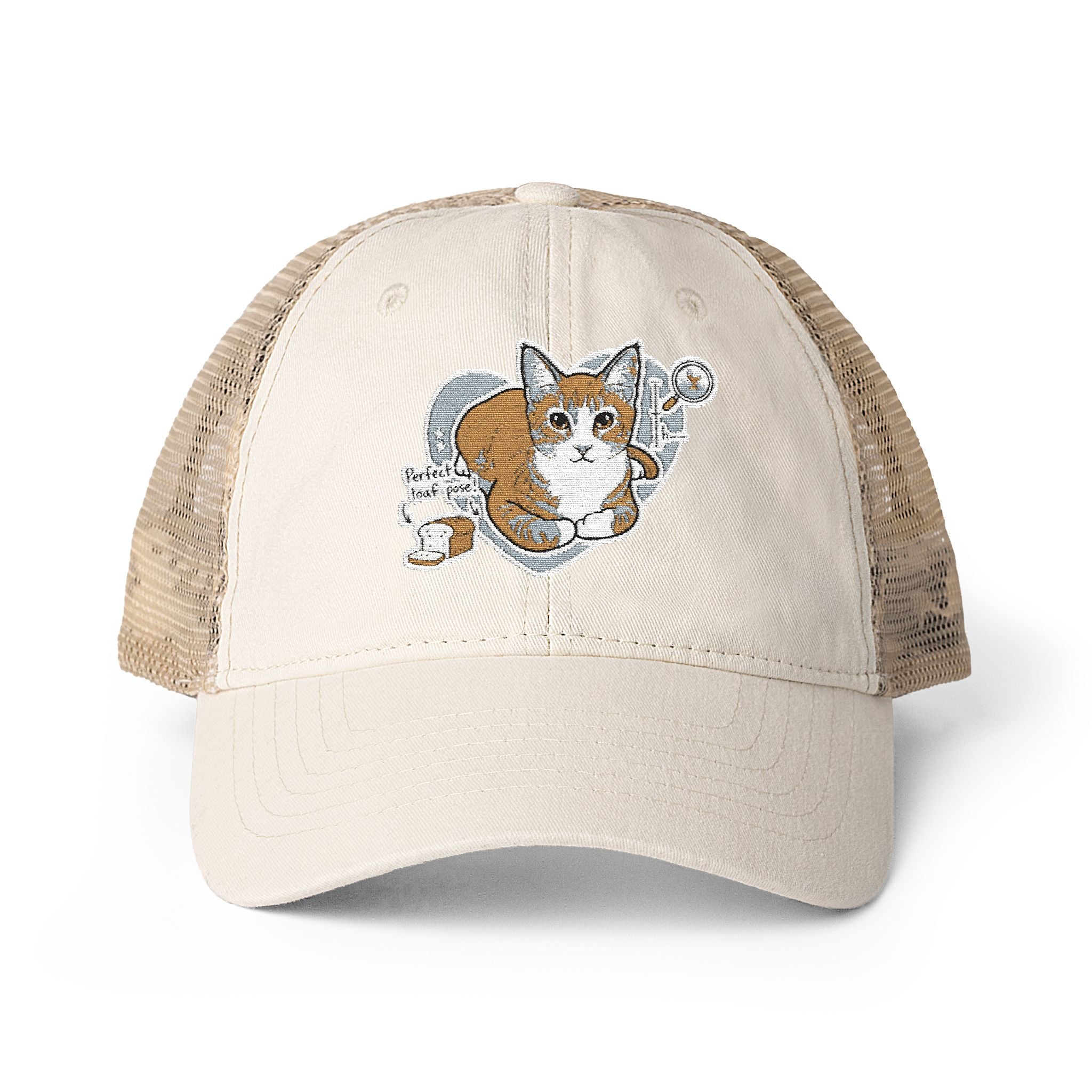 Women's Washed Cat Mesh-Back Cap