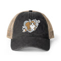 Women's Washed Cat Mesh-Back Cap