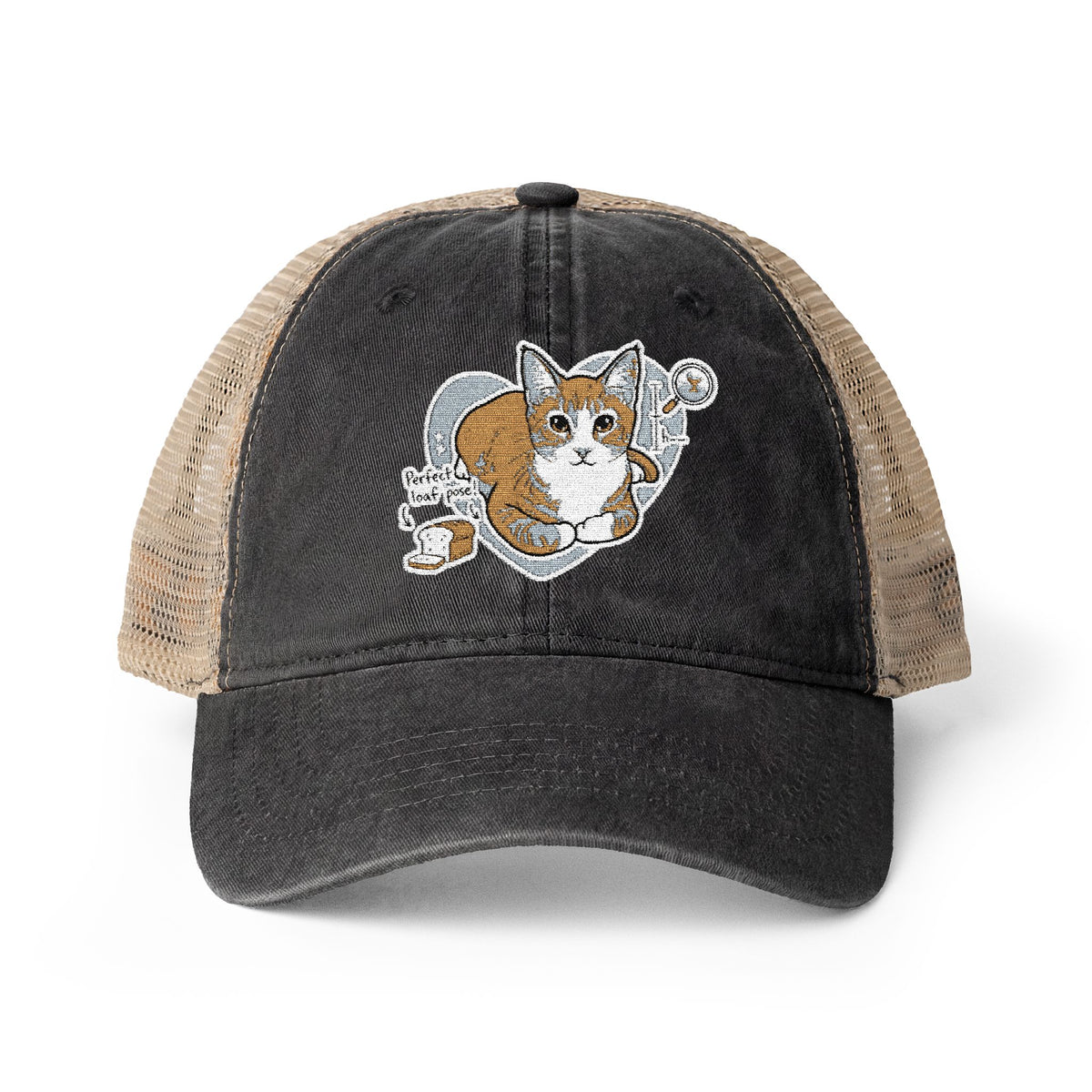 Women's Washed Cat Mesh-Back Cap