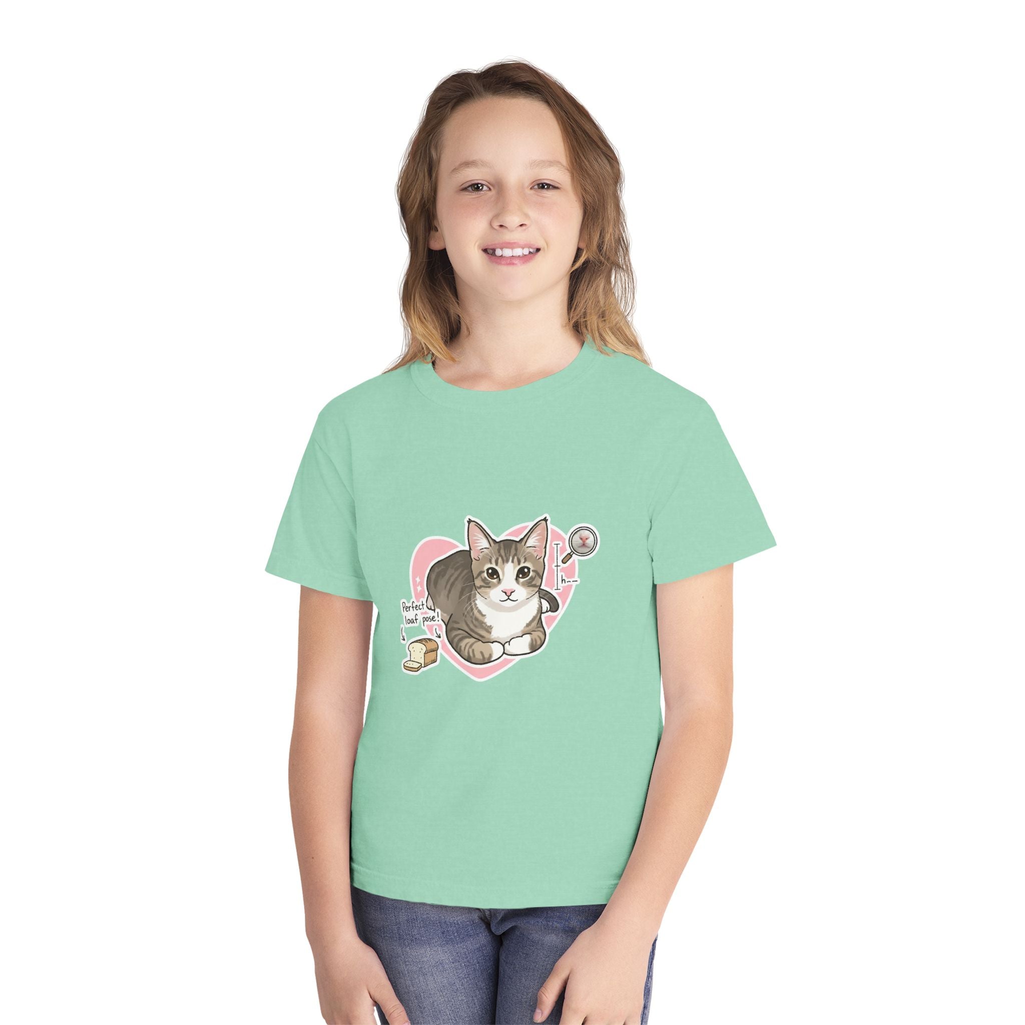 Cute Kitten Heart Youth Tee – “Perfectly Loved” Cat T-Shirt for Kids