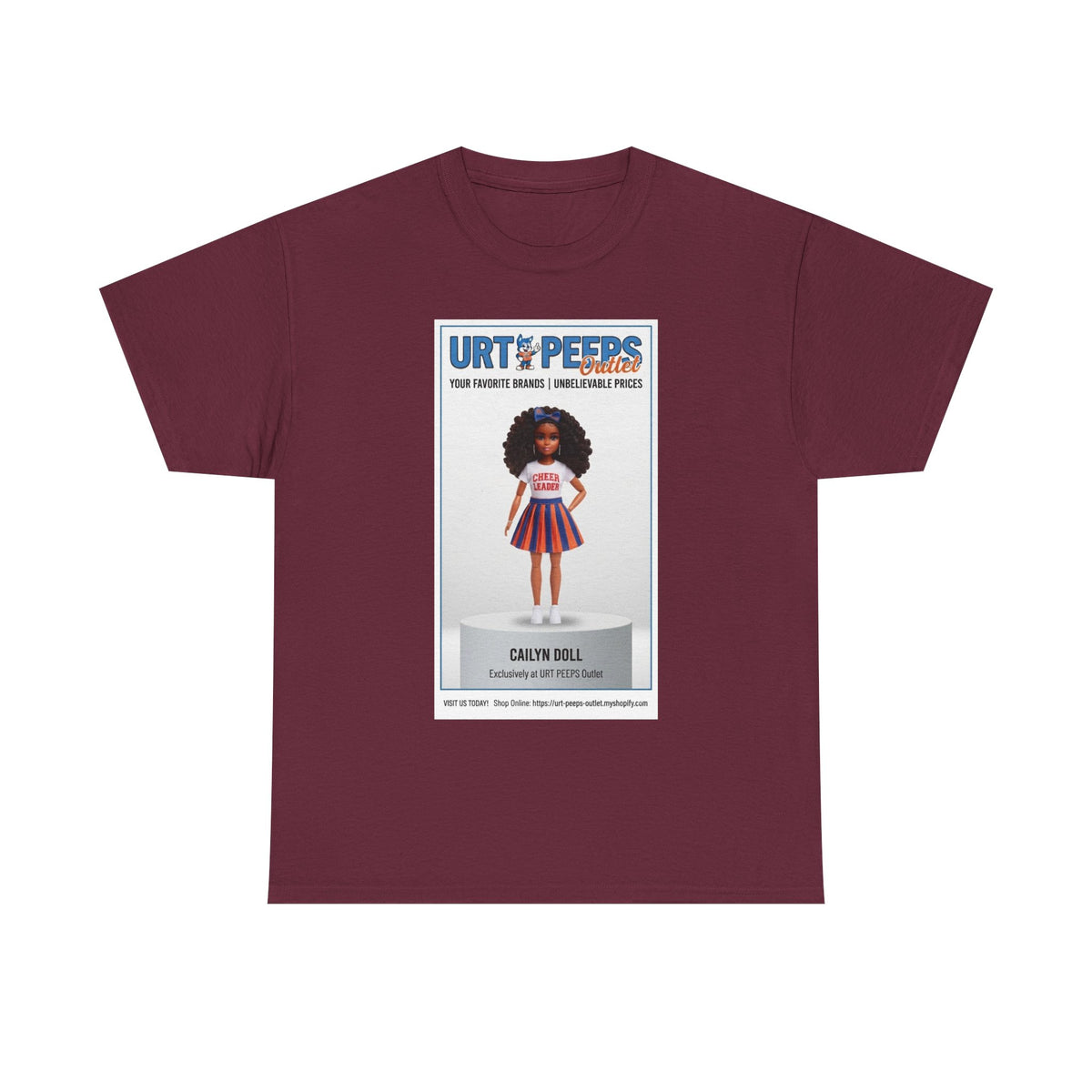 Retro Doll Graphic Tee — 'URT PEEPS' Collectible Poster Design