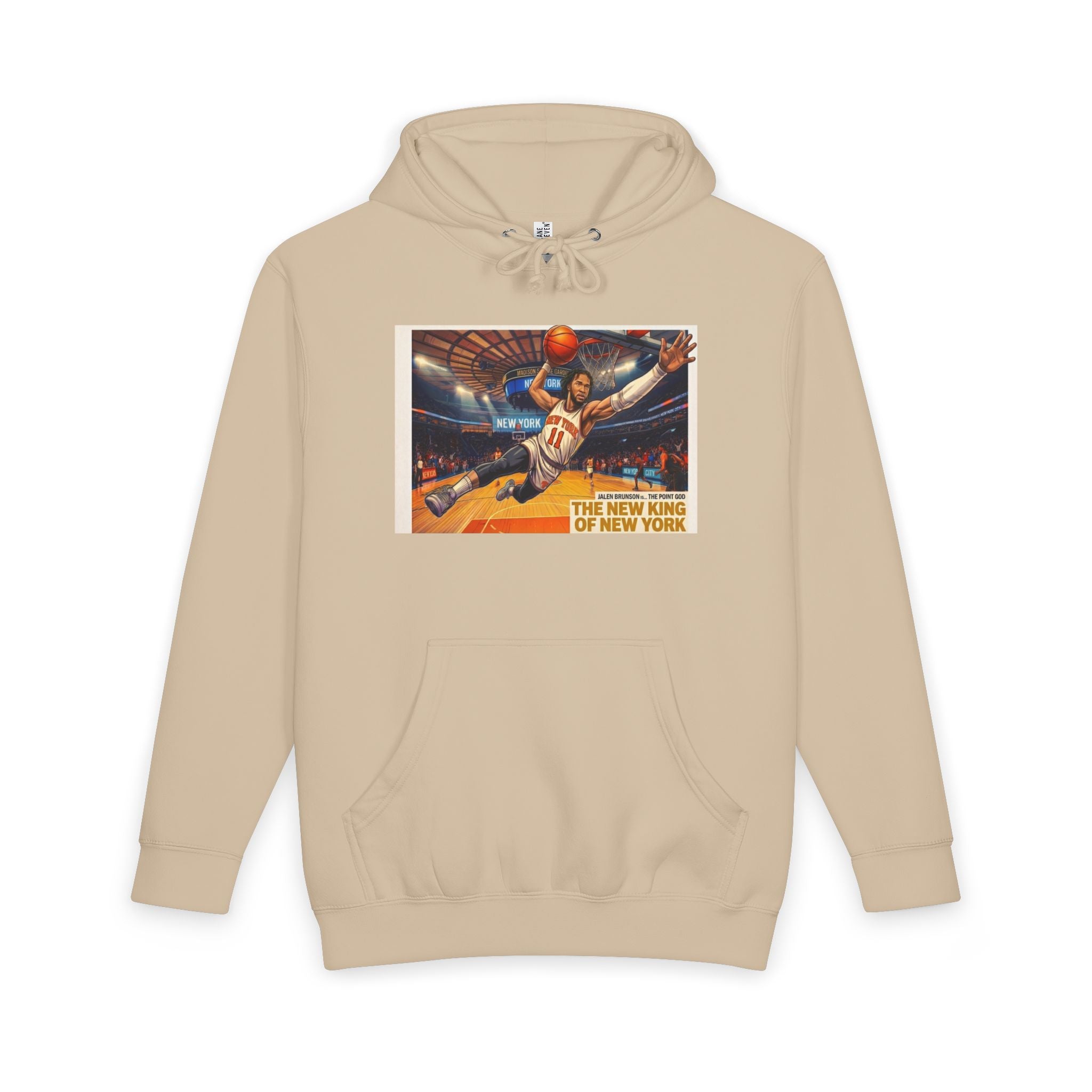 Jalen Brunson Basketball Hoodie — "The New King of New York" Graphic Pullover