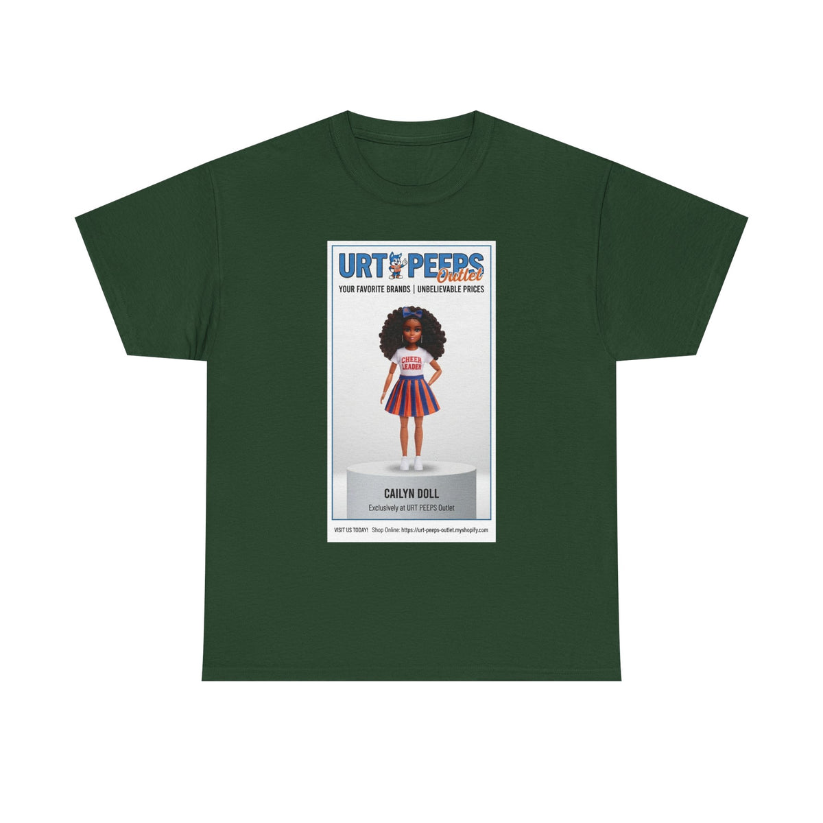 Retro Doll Graphic Tee — 'URT PEEPS' Collectible Poster Design