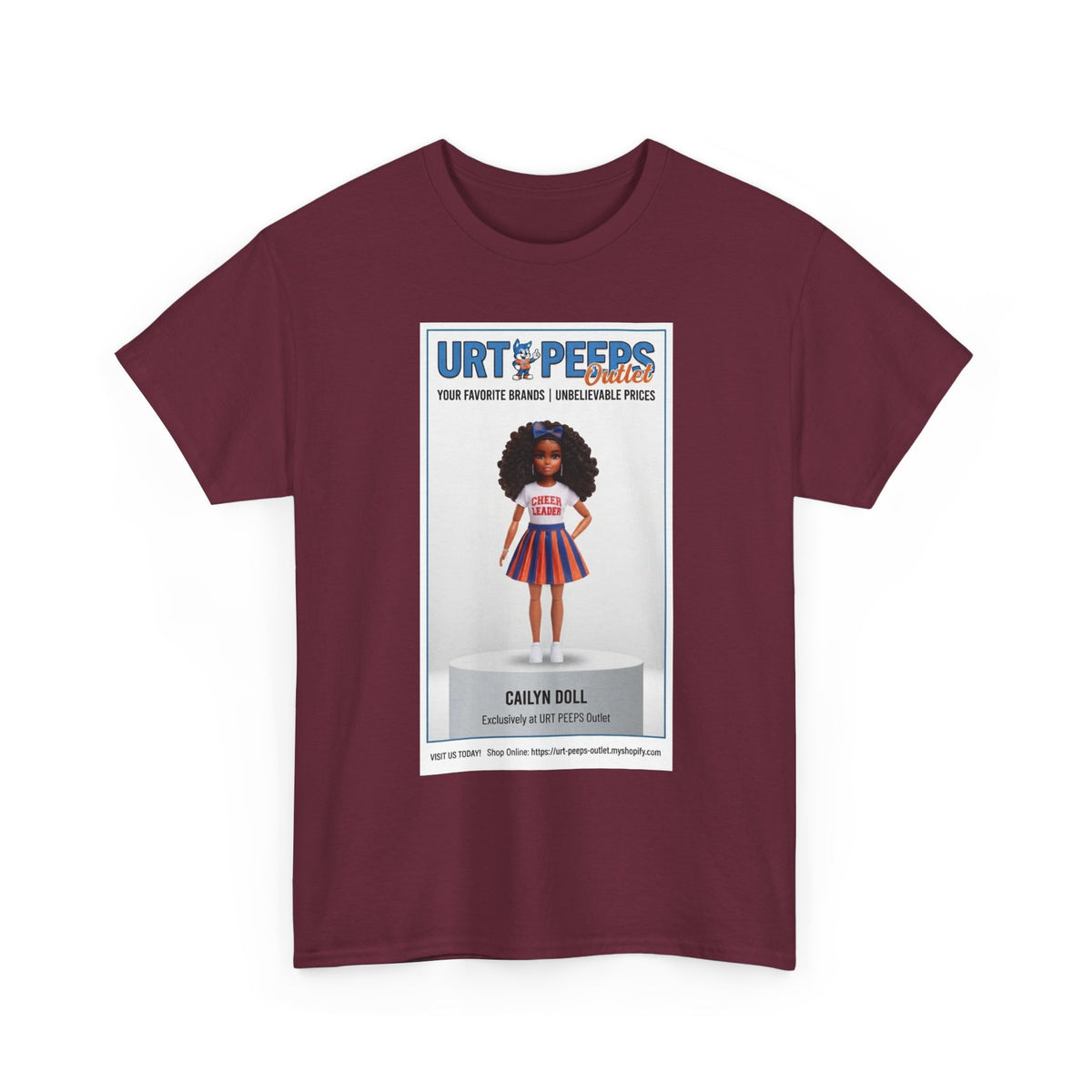 Retro Doll Graphic Tee — 'URT PEEPS' Collectible Poster Design