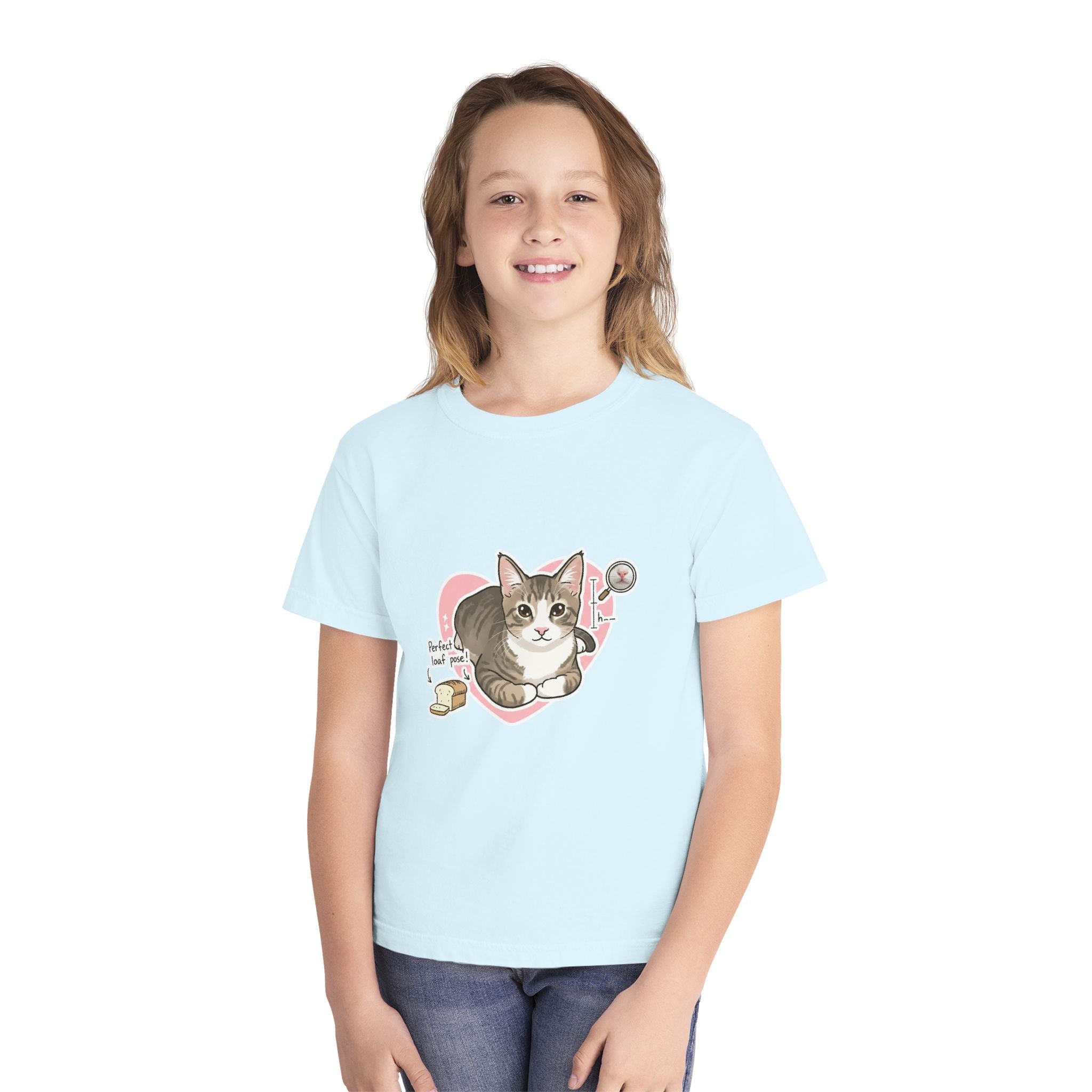 Cute Kitten Heart Youth Tee – “Perfectly Loved” Cat T-Shirt for Kids