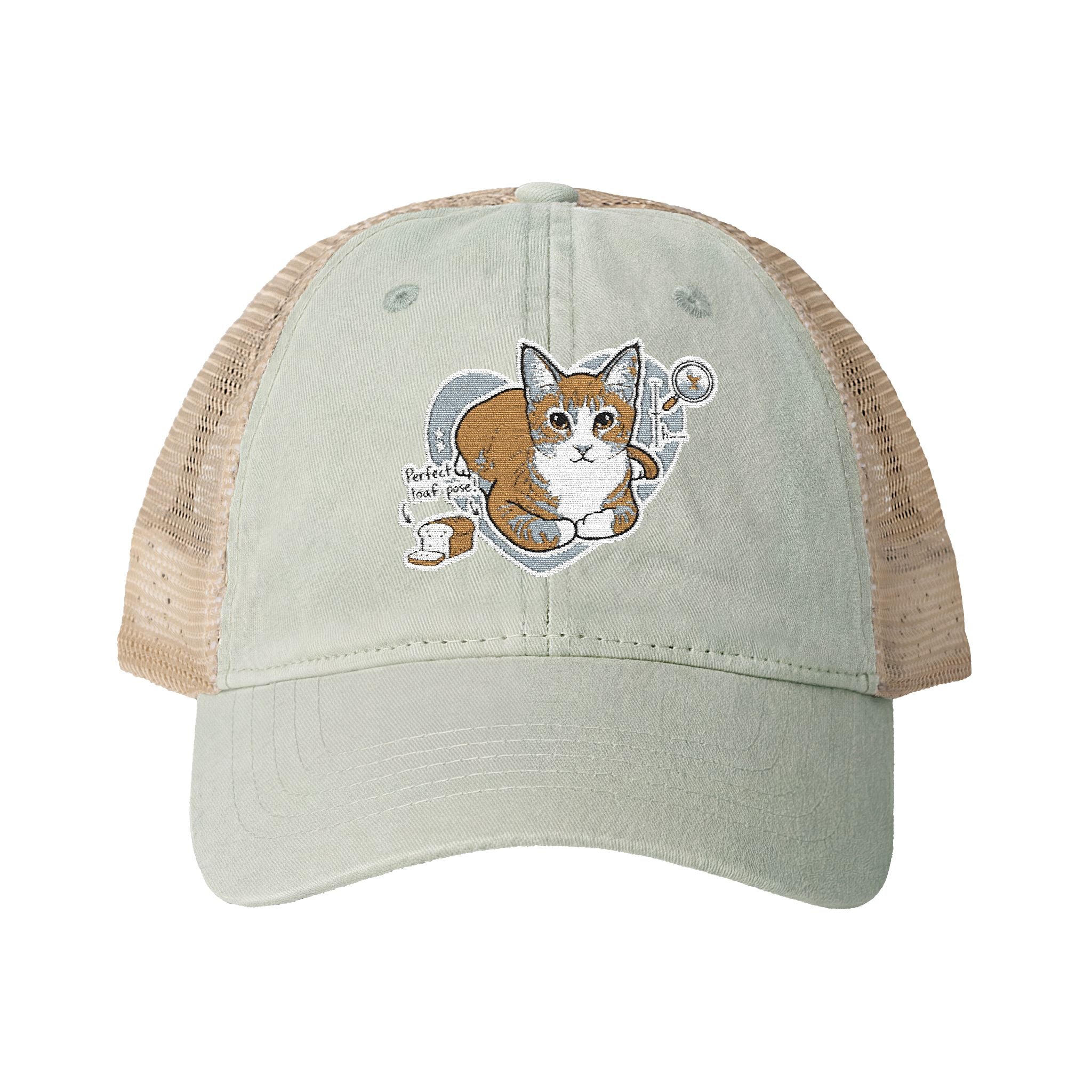 Women's Washed Cat Mesh-Back Cap