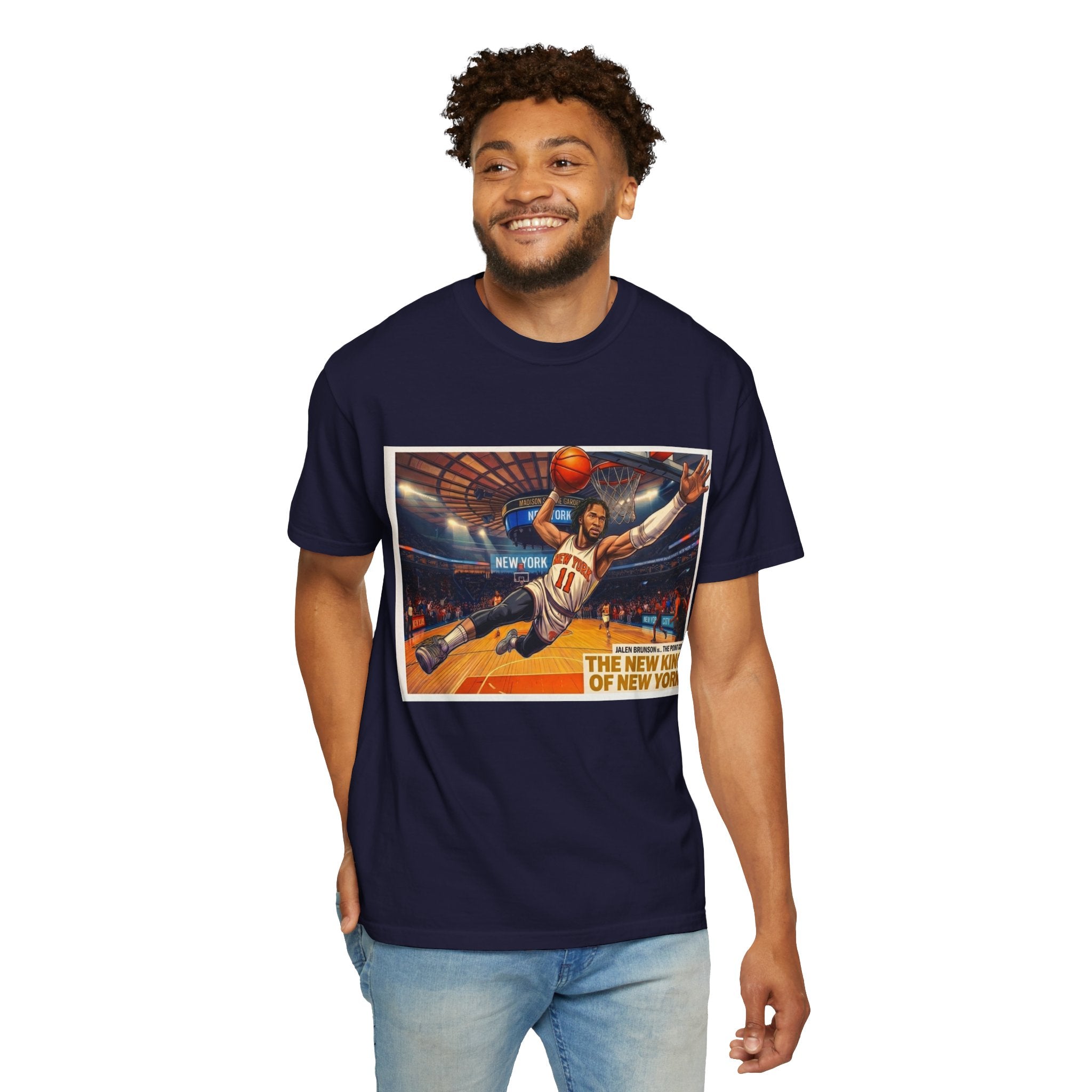 Basketball T-Shirt — Jalen Brunson Knicks Victory T‑Shirt — Celebrating 50 Years of Championship Glory" Graphic Tee