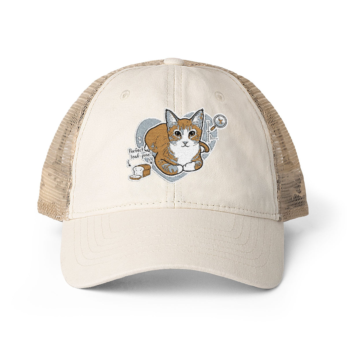 Women's Washed Cat Mesh-Back Cap