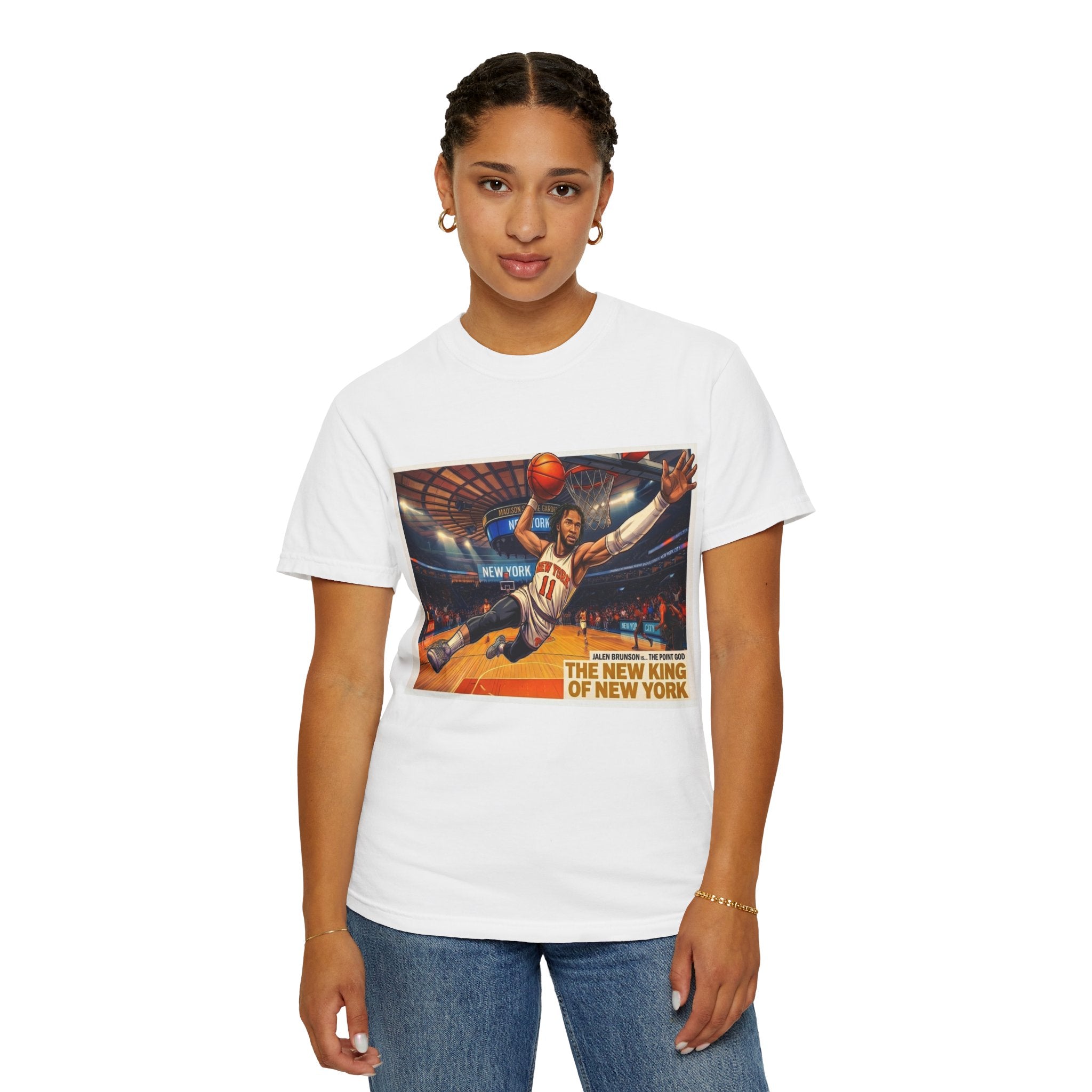 Basketball T-Shirt — Jalen Brunson Knicks Victory T‑Shirt — Celebrating 50 Years of Championship Glory" Graphic Tee