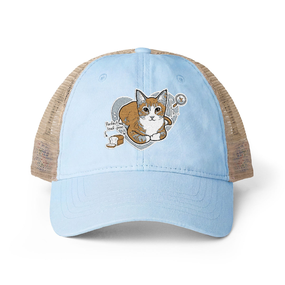 Women's Washed Cat Mesh-Back Cap
