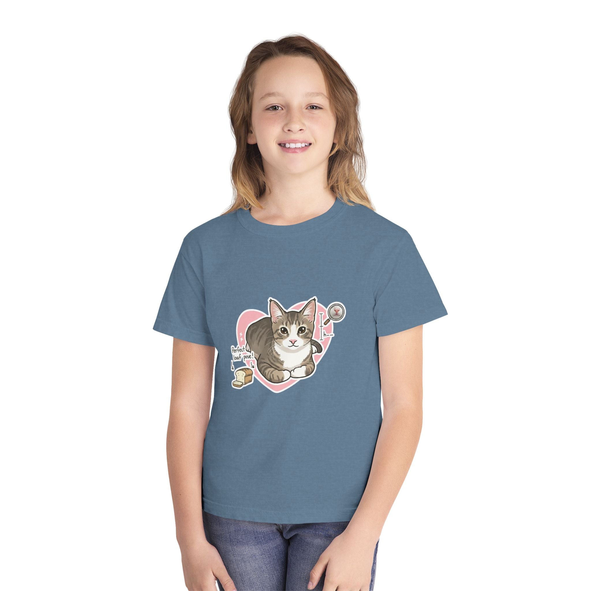Cute Kitten Heart Youth Tee – “Perfectly Loved” Cat T-Shirt for Kids