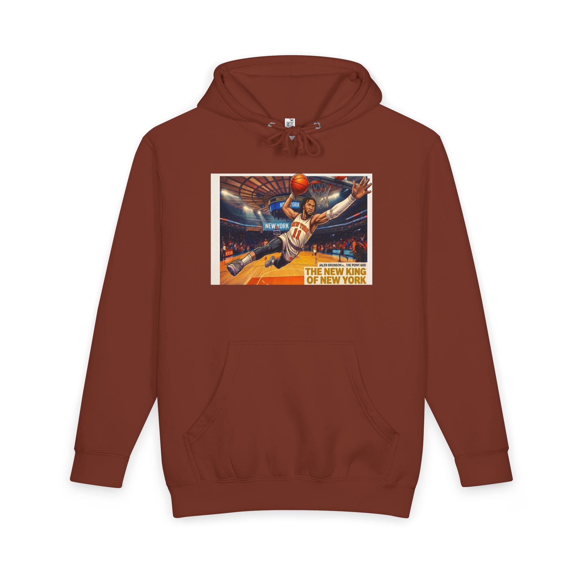 Jalen Brunson Basketball Hoodie — "The New King of New York" Graphic Pullover