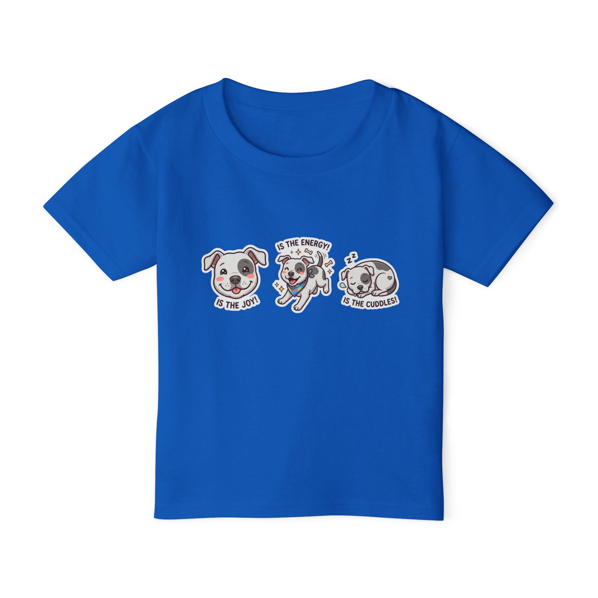 Toddler T-Shirt — Cute Puppy Faces "Is the Joy / Is the Energy / Is the Cuddles"