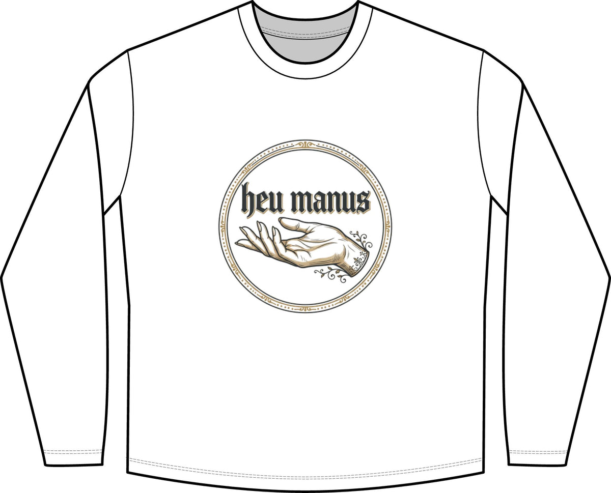 Heu Manus Long Sleeve Tee — Vintage Hand Illustration Women's Shirt