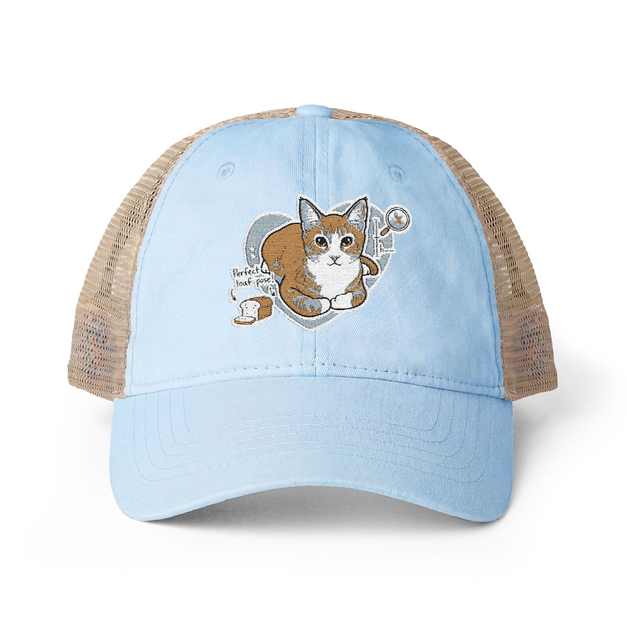Women's Washed Cat Mesh-Back Cap