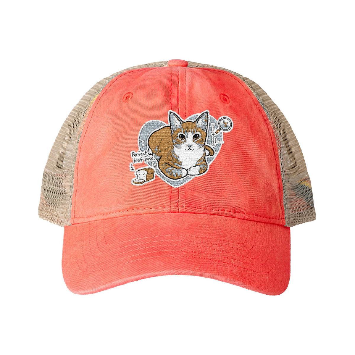 Women's Washed Cat Mesh-Back Cap