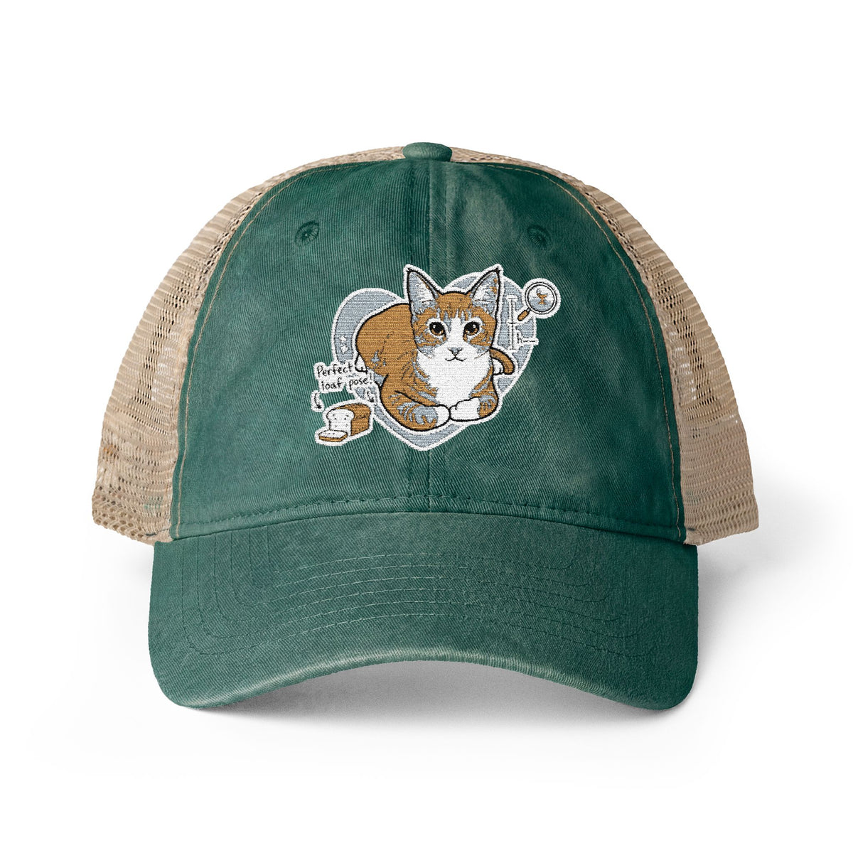 Women's Washed Cat Mesh-Back Cap