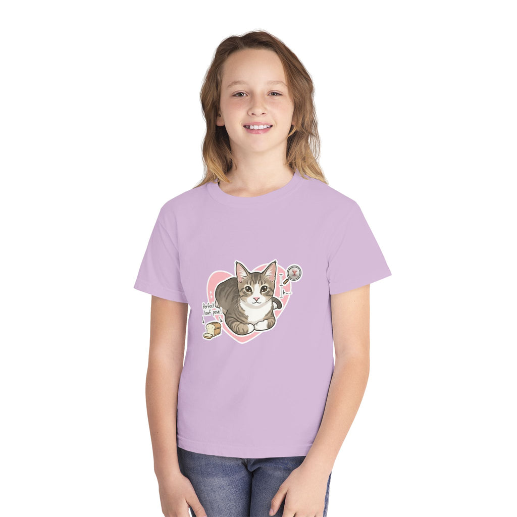 Cute Kitten Heart Youth Tee – “Perfectly Loved” Cat T-Shirt for Kids
