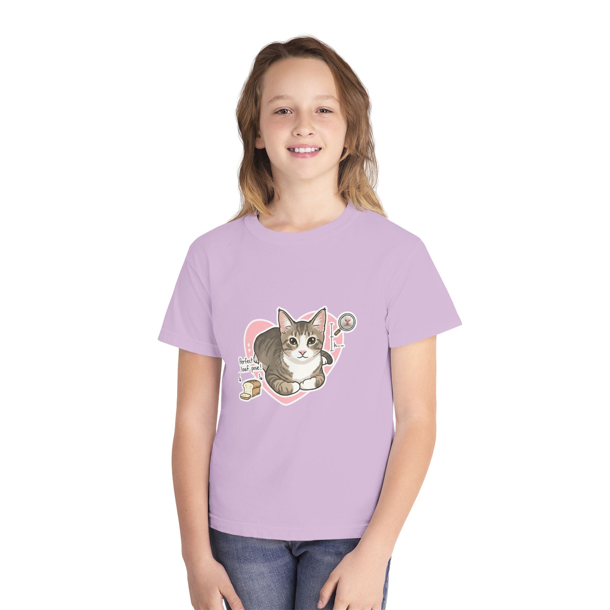 Cute Kitten Heart Youth Tee – “Perfectly Loved” Cat T-Shirt for Kids