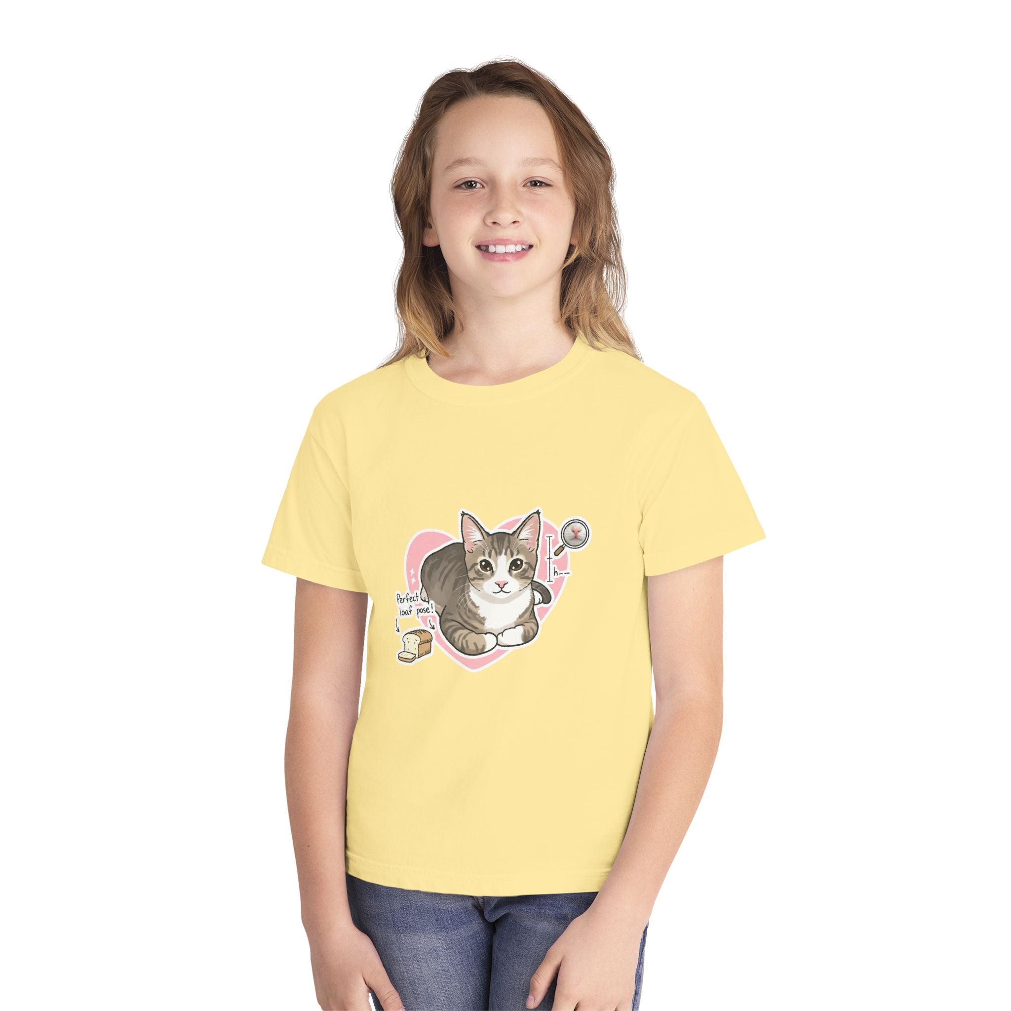 Cute Kitten Heart Youth Tee – “Perfectly Loved” Cat T-Shirt for Kids