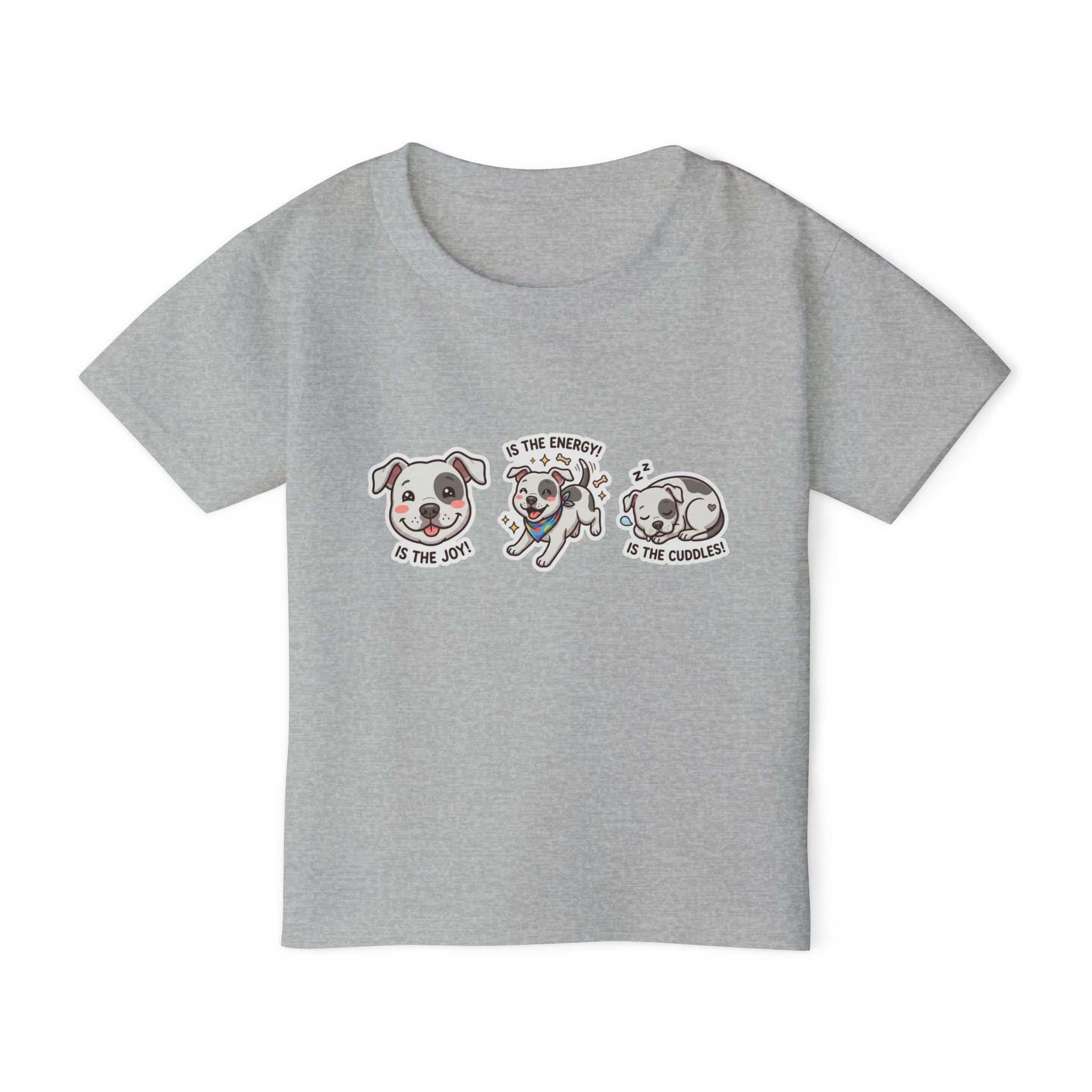 Toddler T-Shirt — Cute Puppy Faces "Is the Joy / Is the Energy / Is the Cuddles"