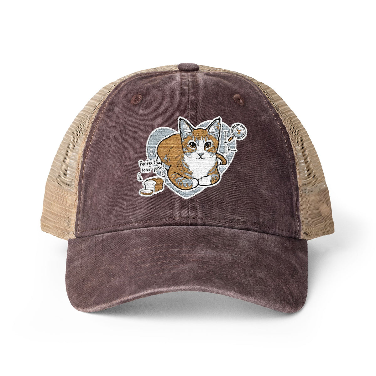 Women's Washed Cat Mesh-Back Cap