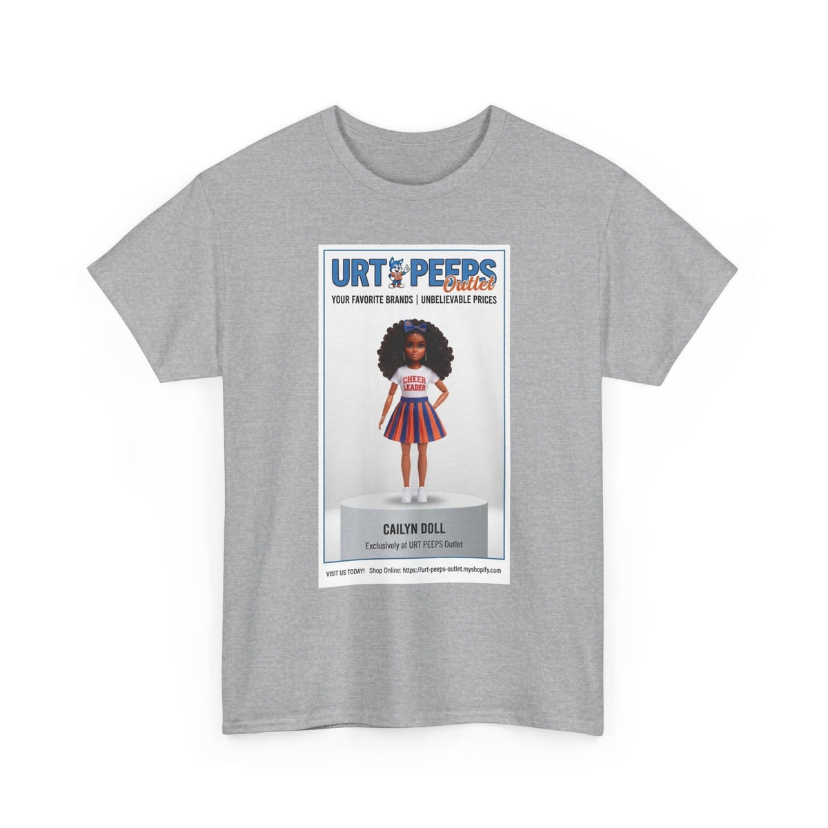 Retro Doll Graphic Tee — 'URT PEEPS' Collectible Poster Design
