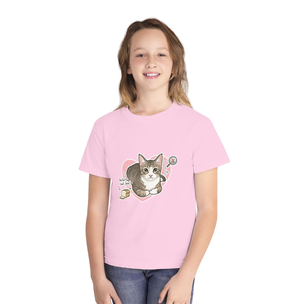Cute Kitten Heart Youth Tee – “Perfectly Loved” Cat T-Shirt for Kids