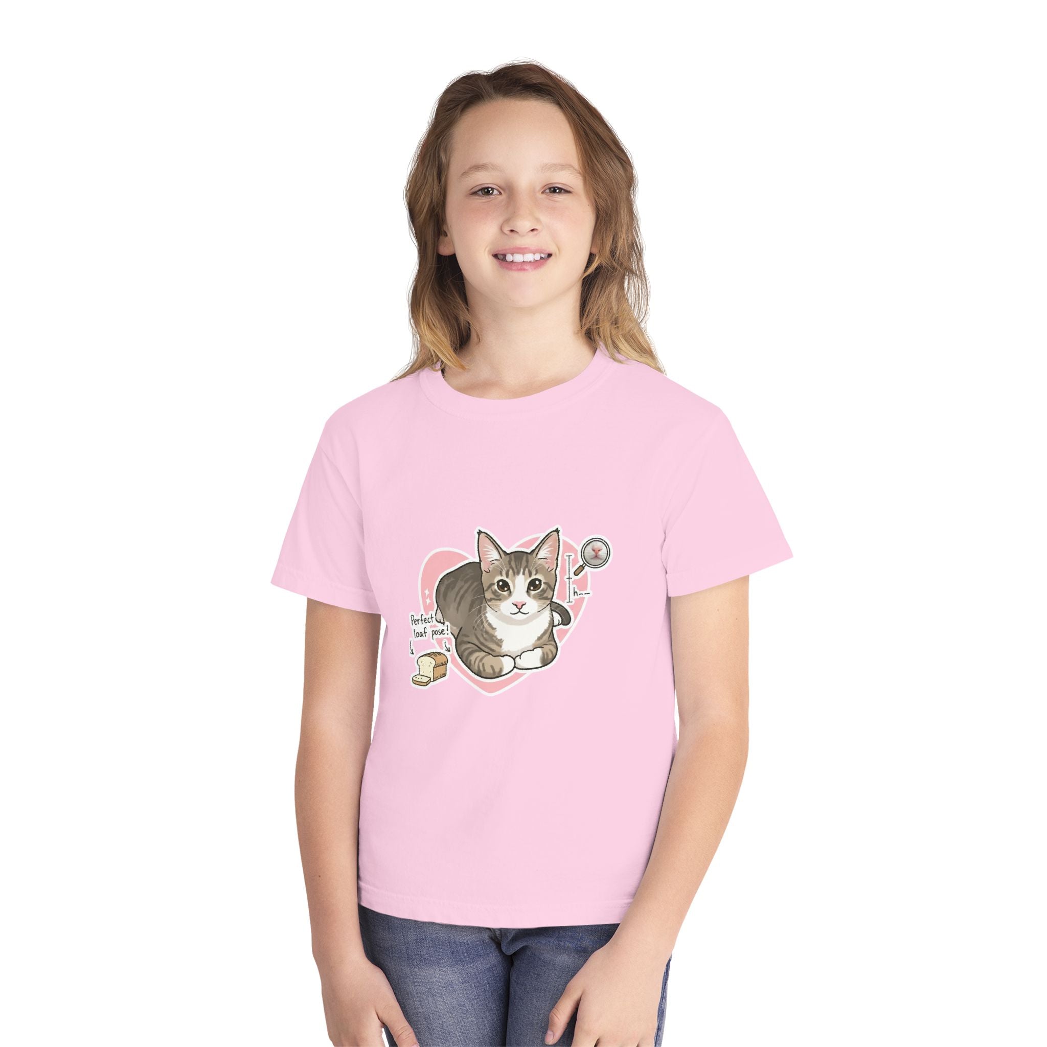 Cute Kitten Heart Youth Tee – “Perfectly Loved” Cat T-Shirt for Kids