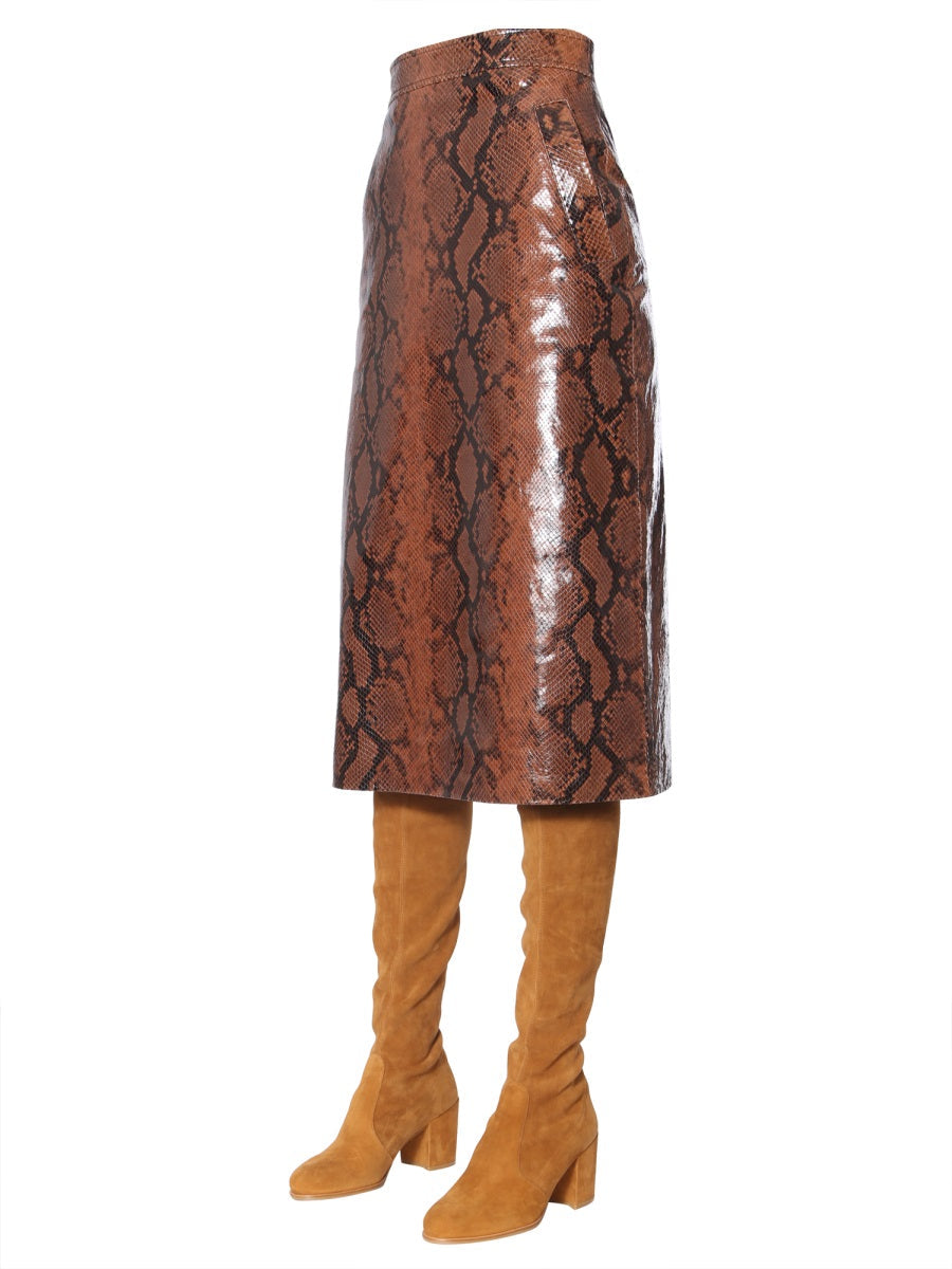 Dsquared Women Python Print Skirt