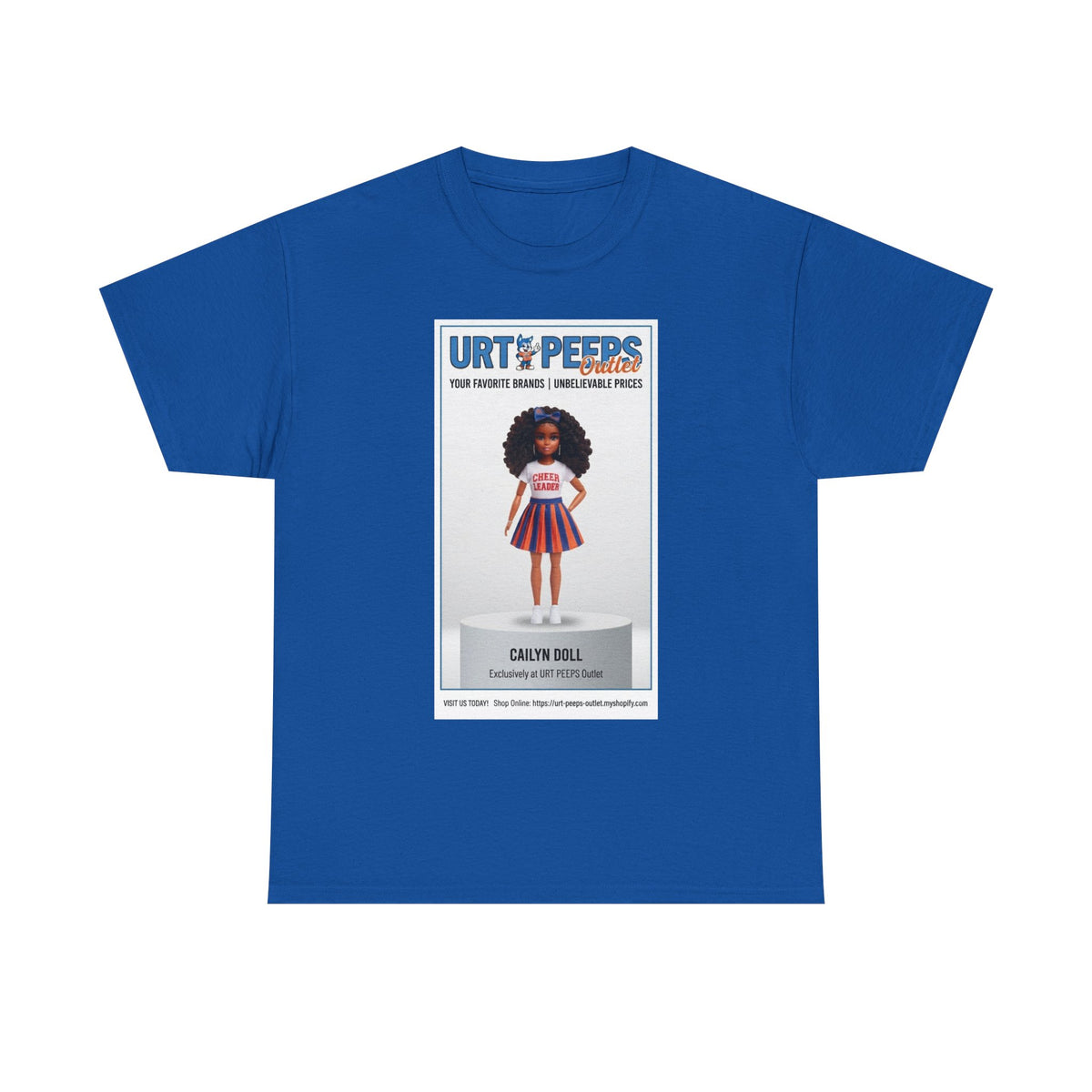Retro Doll Graphic Tee — 'URT PEEPS' Collectible Poster Design