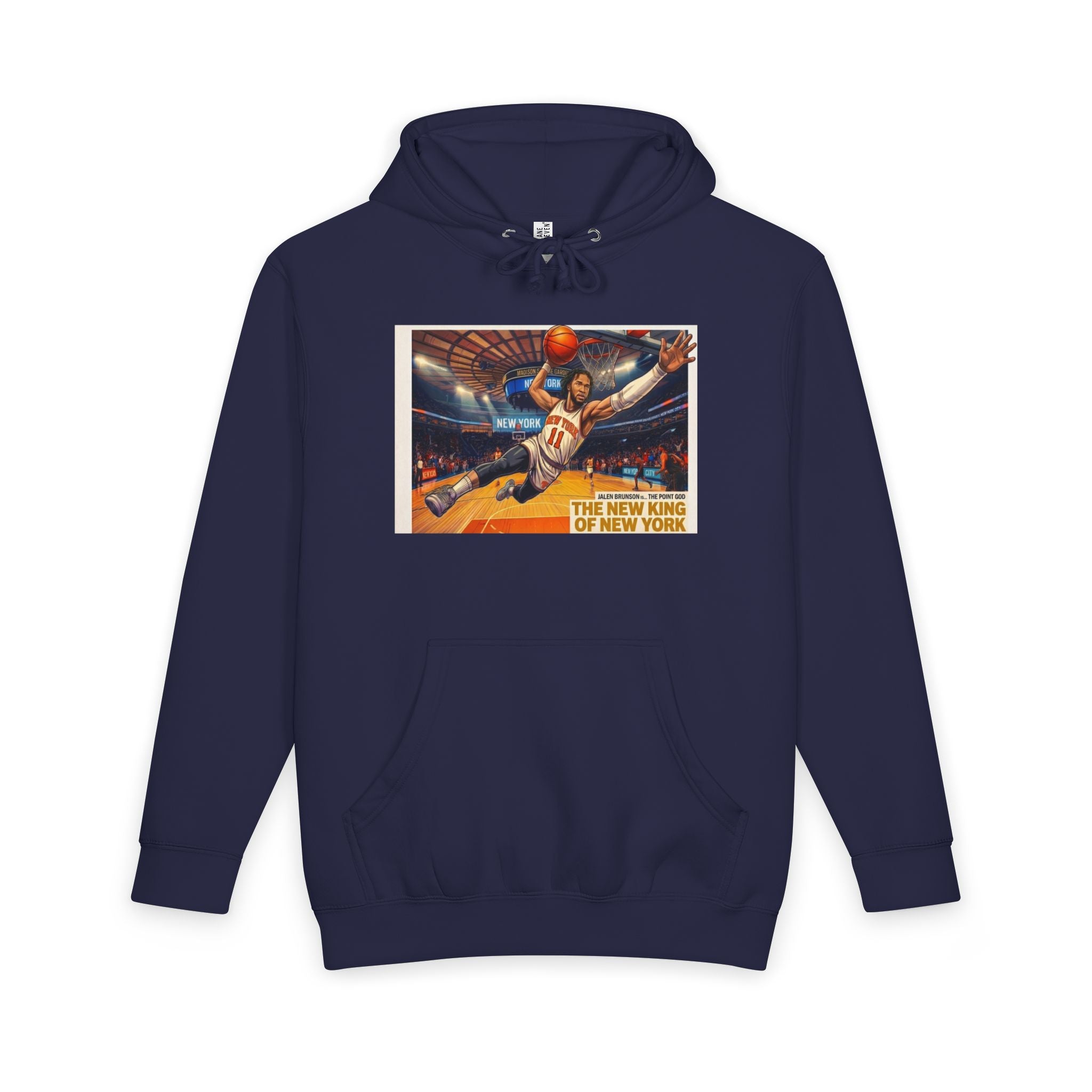 Jalen Brunson Basketball Hoodie — "The New King of New York" Graphic Pullover