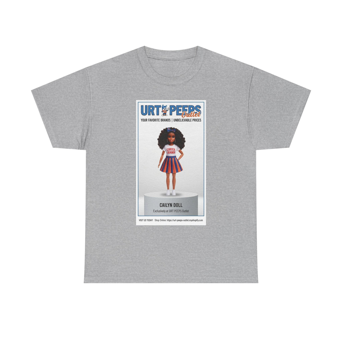 Retro Doll Graphic Tee — 'URT PEEPS' Collectible Poster Design