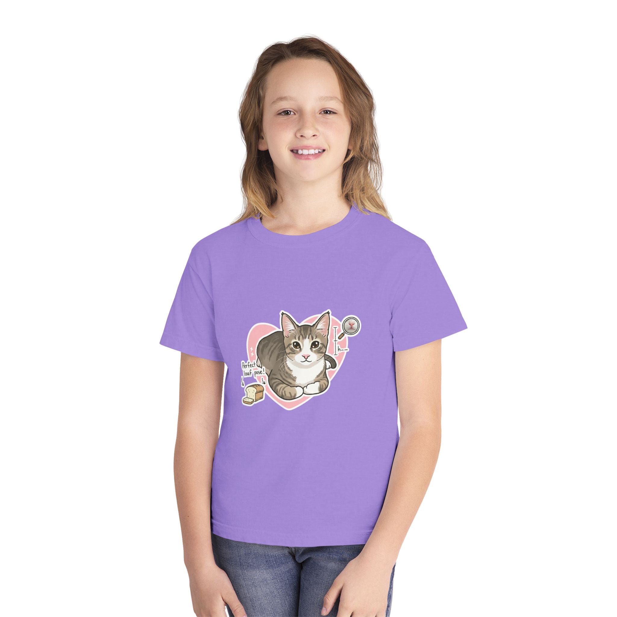Cute Kitten Heart Youth Tee – “Perfectly Loved” Cat T-Shirt for Kids