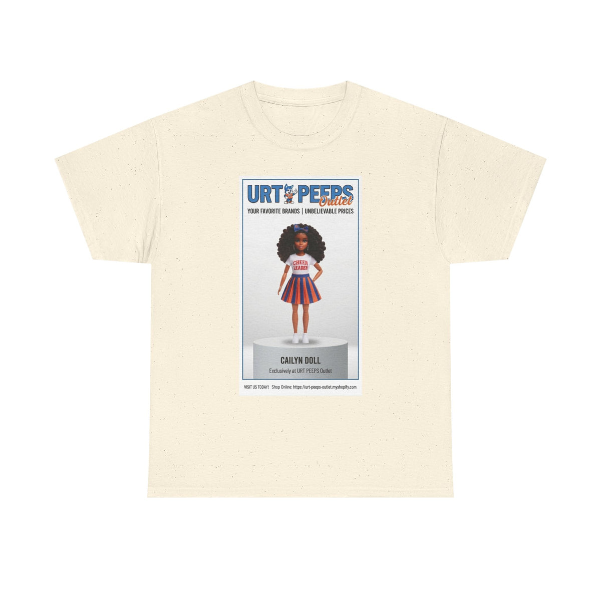 Retro Doll Graphic Tee — 'URT PEEPS' Collectible Poster Design