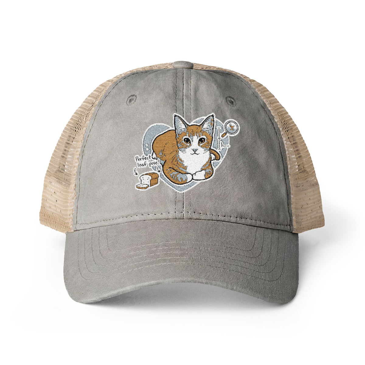 Women's Washed Cat Mesh-Back Cap