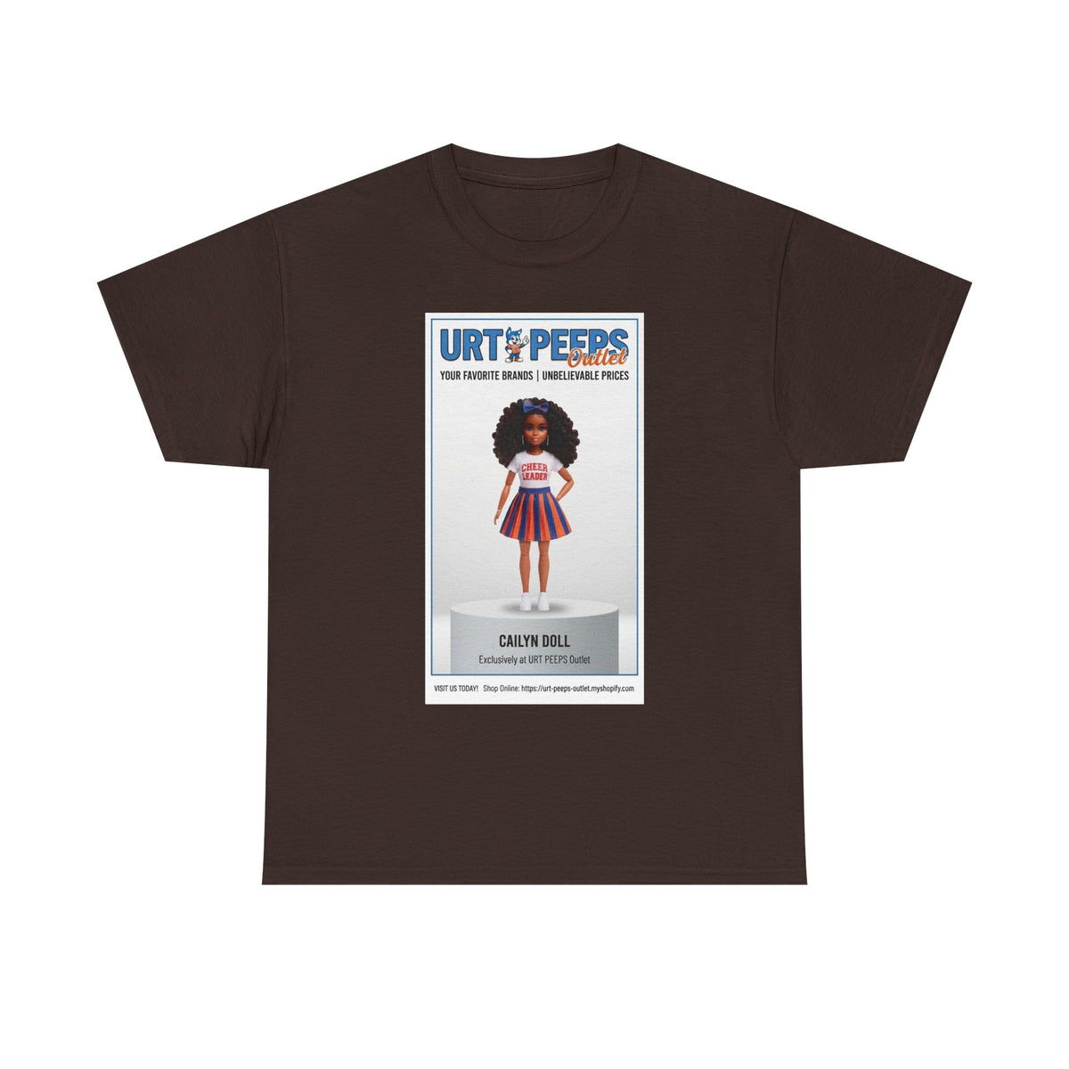 Retro Doll Graphic Tee — 'URT PEEPS' Collectible Poster Design