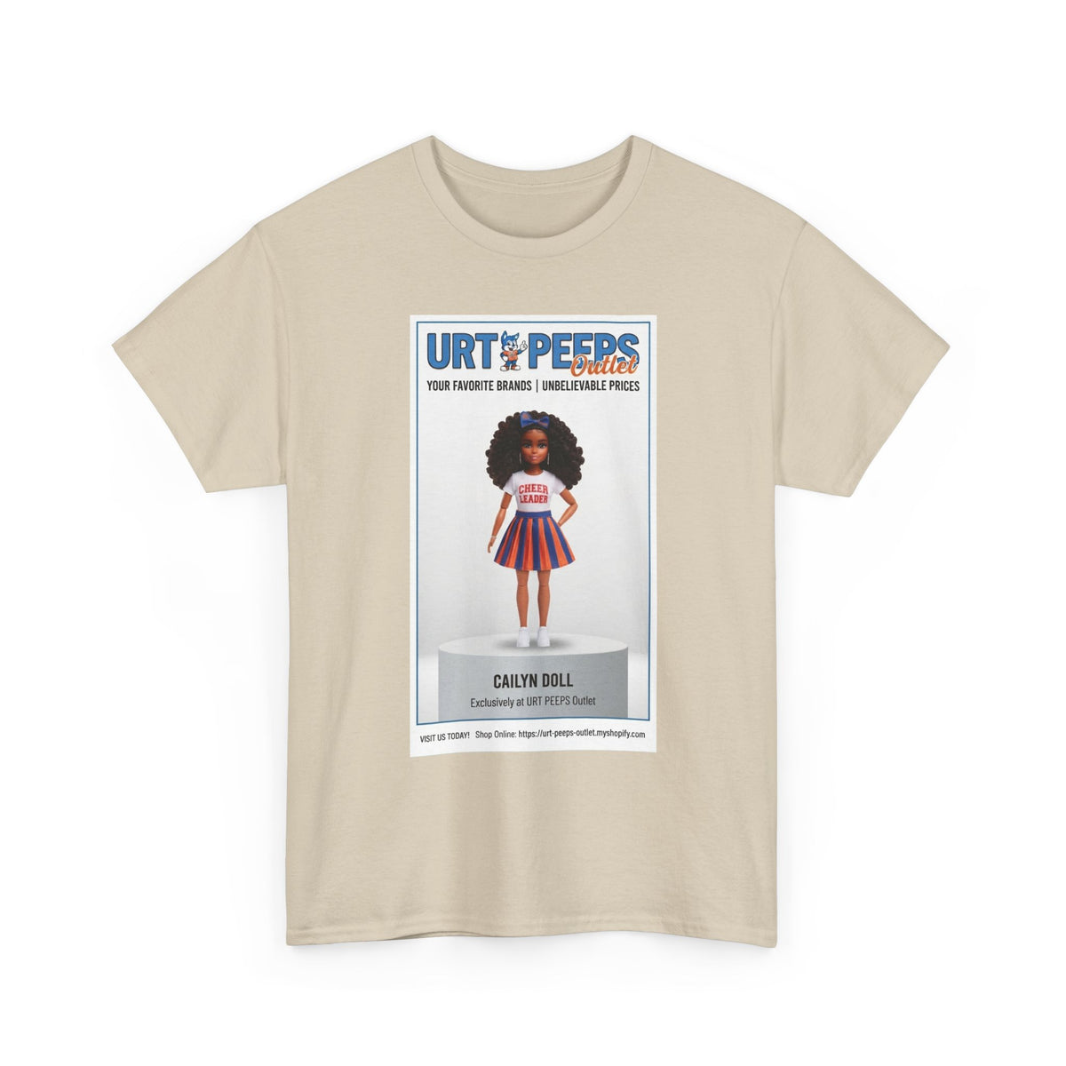 Retro Doll Graphic Tee — 'URT PEEPS' Collectible Poster Design
