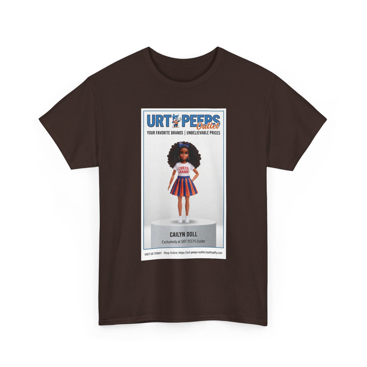 Retro Doll Graphic Tee — 'URT PEEPS' Collectible Poster Design