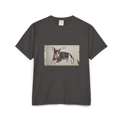 Cat Sketch T-Shirt — 'Love You' Hand-Drawn Kitty Art